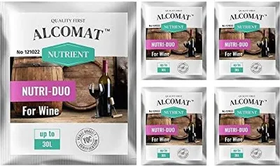 Produktbild von Hefenahrung Nährstoff ALCOMAT NUTRI-DUO Nutrient mit Thiamin Alkohol Gärhefe 5er Set