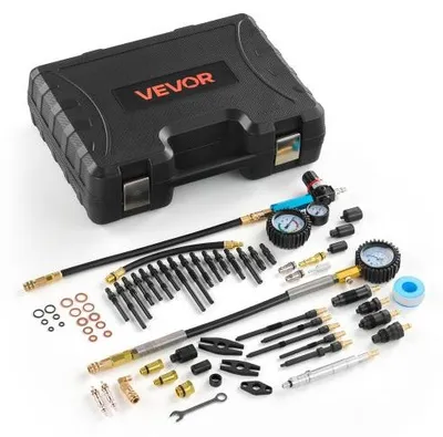 Produktbild von VEVOR Druckverlustprüfer für Motorenzylinder Manometer (0-700 psi) Leckagemessgerät (0-100 psi), Zylinderdrucktester mit 4 Adaptern, Kraftfahrzeug Kompressionsprüfset Druckprüfung und Leckratenmessung