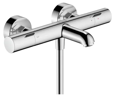 Immagine prodotto di hansgrohe Ecostat Fine thermostat de baignoire, saillie 177mm, apparent, 2 consommateurs, 13325140, 13325140