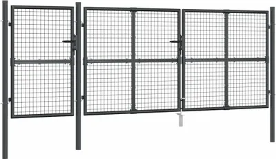 Obrázok produktu pre vidaXL Sieťová záhradná brána antracit 400x125 cm Pozinkovaná oceľ