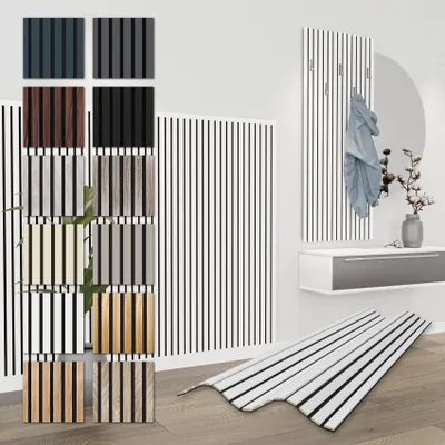 Produktbild von HEXIM Akustikpaneel Holz MDF Weiß 138,5x60cm, 0,83 m², flexibel, schalldämmend, schlicht, modern, APH11 Komfort