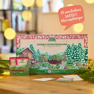 Produktbild von Saatgut-Adventskalender mit Türchen