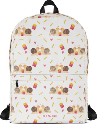 Produktbild von Mr. & Mrs. Panda Rucksack Schnecken Liebe - Weiß - Geschenk, Zufrieden, Backpack, Schulrucksack, Pärchen, Verliebt, Unirucksack, Paar, Outdoor-Rucksack, Freundin
