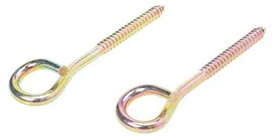 Image de Aqbau, jeu de 2 crochets de suspension pour balançoire, avec filetage en bois de 10 mm x 155 mm, crochets de suspension pour balançoire, crochets de sécurité