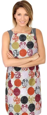 Zdjęcie produktu dla Fartuch kuchenny BERTA - 67x84 cm - Brązowy, pomarańczowy