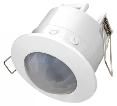 Zdjęcie produktu dla Czujnik ruchu biały CR-5 1200W 240V kąt działania 360st zasięg 6m IP20 CR-CR5000-00