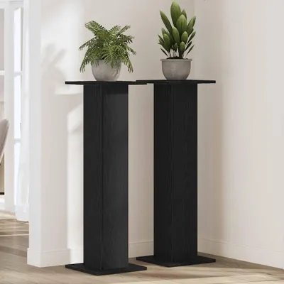 Produktbild von (Angebot 2026)Pflanzenständer 2 pcs Schwarz Eichen-Optik 30 x 30 x 95 cm GermanyMöbel 17839 - Lautsprecherständer