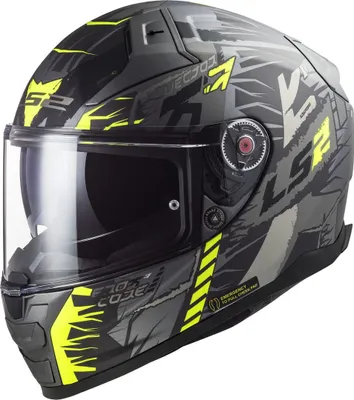 Produktbild von LS2 FF811 Vector II Techbot Helm, schwarz/gelb, 2XL (63/64)