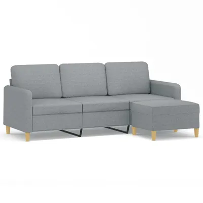 ZMH Canapé à 3 places gris foncé 180 cm tissu