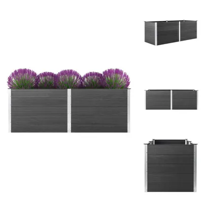 Produktbild von vidaXL Garten-Hochbeet 250 x 50 x 91 cm WPC Grau -  Blumentöpfe & Pflanzgefäße