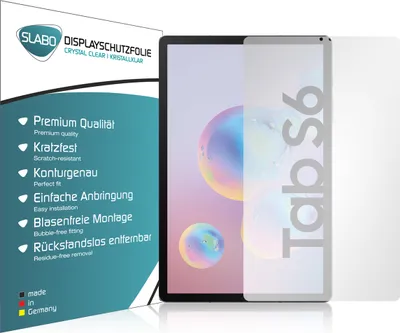 Produktbild von 2x Slabo Displayschutzfolie für Samsung Galaxy Tab S6 KLAR "Crystal Clear" (verkleinerte Folien) Displayfolie Schutzfolie Folie