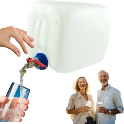 Produktbild von Anwicar Wasserkanister mit hahn - Wasser Kanister mit zapfhahn 20l - Camping Wassertank - Weiß