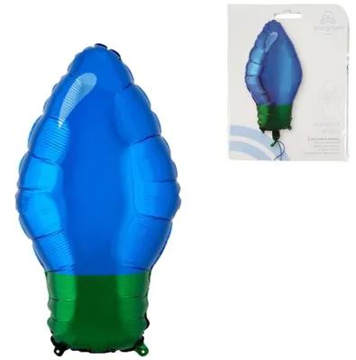 Productafbeelding van Blauwe Folieballon Kerstlicht 55 Cm