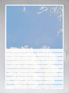Produktbild von INDIGOS UG Glasdekorfolie Fensterfolie Sichtschutzfolie Sonnenschutz Streifen satiniert blickdicht - 1000mm Breite x 500mm Höhe
