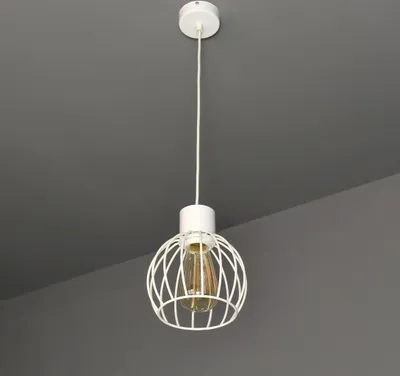 Produktbild von Pendelleuchte Modern "Luto" Weiß Lackierter Stahl Hängelampe Wohnzimmer Esszimmer Esstisch