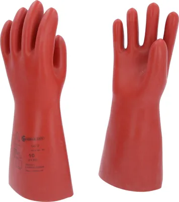 Obrázok produktu pre KS TOOLS Elektrikárske ochranné rukavice s mechanickou ochranou, veľkosť 10, trieda 2, červené ( 117.0075 )