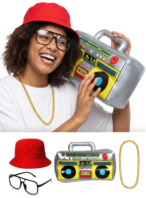 Produktbild von 80er Hip Hop Accessoire-Set