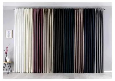 Produktbild von Vorhang mit verdeckten Schlaufen Cationic »JENA« HxB 250x140 cm Weiß blickdicht Leinenoptik Gardine meliert mit Gardinenband und Raffhalter