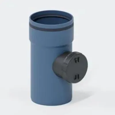 Produktbild von POLOPLAST Reinigungsrohr, DN160, POLO-KAL XS, PP-MD, Ø160mm, blau, 1 Stk.