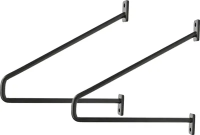 Produktbild von Natural Goods Berlin Regalhalter PRENZLBERG, Regalhalterung, Regalträger, Wandregal, Wandkonsole, Schwarz, für 200 mm Regalboden, 2 Stück