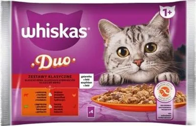 Obrázok produktu pre Whiskas Duo hovädzie mäso a hydina pre mačky 85 g