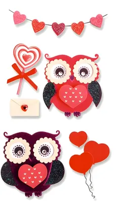 Image de HEYDA 203780727 Stick-On's-Mix cœur-hibou 75 x 165 cm