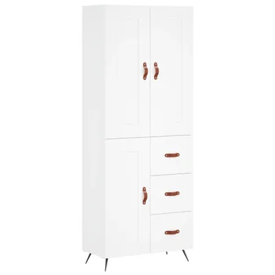 Zdjęcie produktu dla Witrynka, biała, 69,5x34x180 cm, materiał drewnopochodny