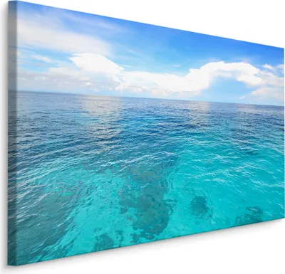 Produktbild von Fabelhafte Canvas LEINWAND BILDER 70x50 cm XXL Kunstdruck Meer Himmel Wolken Natur