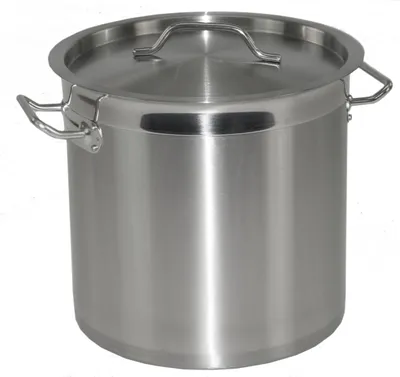 Produktbild von Kochtopf aus Edelstahl mit Randverstärkung und Deckel Ø28cm H28cm 17,2Liter