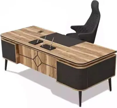 Zdjęcie produktu dla Drewniane biurko gabinetowe meble biurowe JVmoebel