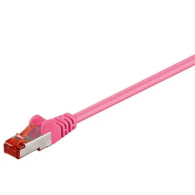 Produktbild von Goobay CAT 6 Patchkabel, S/FTP (PiMF), Magenta, 0,5 m, CCA Kupfergemisch