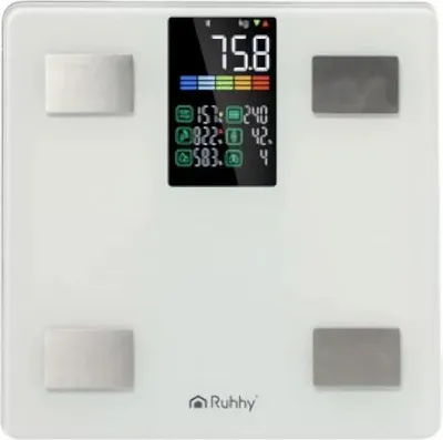 Obrázek produktu pro Ruhhy 20676 Analytická osobní váha 226 kg, BMI, bílá
