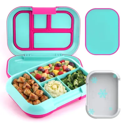 Bento-Box mit 4 Fächern, 780 ml, auslaufsicher, mikrowellengeeignet