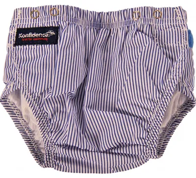 Produktbild von Konfidence Aqua Nappy Schwimmwindel Badewindel Babybadehose 3-30 Monate Blau-Weiß gestreift