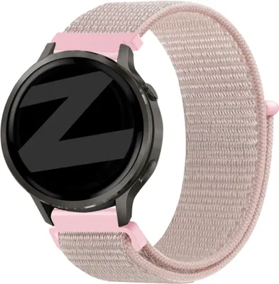 Produktbild von Bandz Nylon-Laufband (18mm) - Passend für Garmin Vivoactive 4s / Vivomove 3s / Venu 2s / Venu 3s / Forerunner 255s / Forerunner 265s / Venu 4 - 41mm - Pink gold