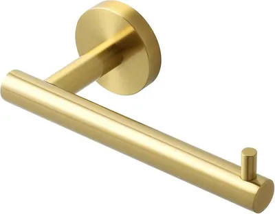 Produktbild von PolkaHome® Toilettenpapierhalter aus Edelstahl SUS304, Wandmontage, Gold – Stabiler Toilettenpapierhalter für Bad und Gäste-WC