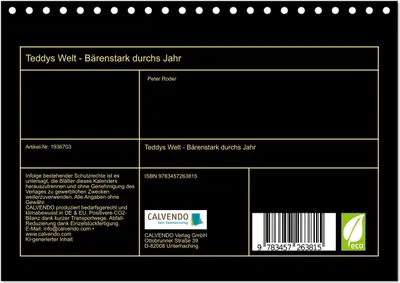 Produktbild von Teddys Welt - Bärenstark durchs Jahr (Tischkalender 2026 DIN A5 quer), CALVENDO Monatskalender