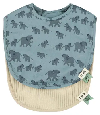 Produktbild von Trixie Baby-Lätzchen 2er-Pack blau - Enchanting Elephant Set