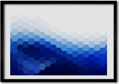 Produktbild von Bild - Bilderrahmen - 100 cm x 70 cm - MDF - Rahmen - Foto - Wandkunst Würfel Hintergrund