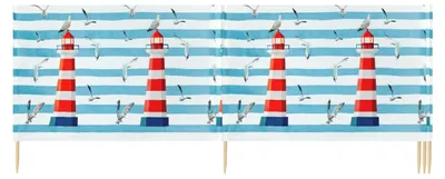 Produktbild von Ladeheid Strand Windschutz Sichtschutz LAEX001 (Leuchtturm, 5 m)