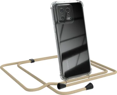 Produktbild von EAZY CASE Handykette kompatibel mit Xiaomi 13, Handyhülle mit Umhängeband, Handykordel, Schutzhülle Clear, Band in Blau