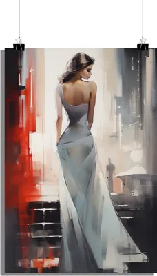 Produktbild von Braut Poster - Elegantes Poster - Brautkleid Poster - 61x91cm - Perfekt zum Einrahmen