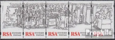 Produktbild von Briefmarken Südafrika 1997 Mi 1047-1051 Fünferstreifen (kompl.Ausg.) gestempelt Freiheitstag