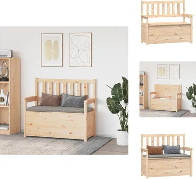 Obrázek produktu pro vidaXL Lavice 112,5x51,5x96,5 cm z borovicového masivu - Lavice