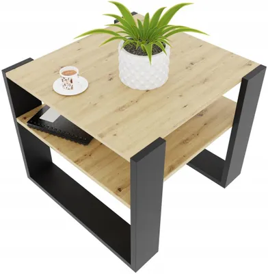 Produktbild von Couchtisch ARTISAN 55x55 Cm Loft Retro Wohnzimmertisch