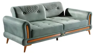 Produktbild von Sofa 3 Sitzer Ledersofa Couch Wohnlandschaft Garnitur Design Modern Sitz
