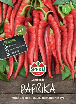 Produktbild von SPERLI Paprikasamen Lombardo Capsicum annuum 40 Pflanzen