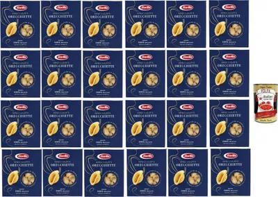Produktbild von Barilla Pasta Specialità Orecchiette Pugliesi, 100% italienisch Nudeln 24x 500 g pack + Italian Gourmet polpa 400g