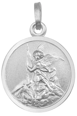 trendor 21645 Kinder-Anhänger Erzengel Michael 925 Silber Rhodiniert ⌀ 16 mm 1