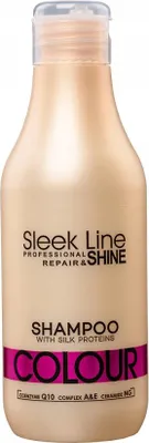 Produktbild von STAPIZ SLEEK LINE COLOUR Shampoo für coloriertes Haar mit Seide 300 ml